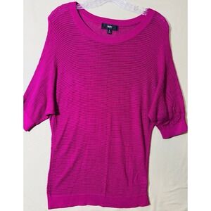 Mossimo Pink Pullover Knit Top Textured Sweater Womens L